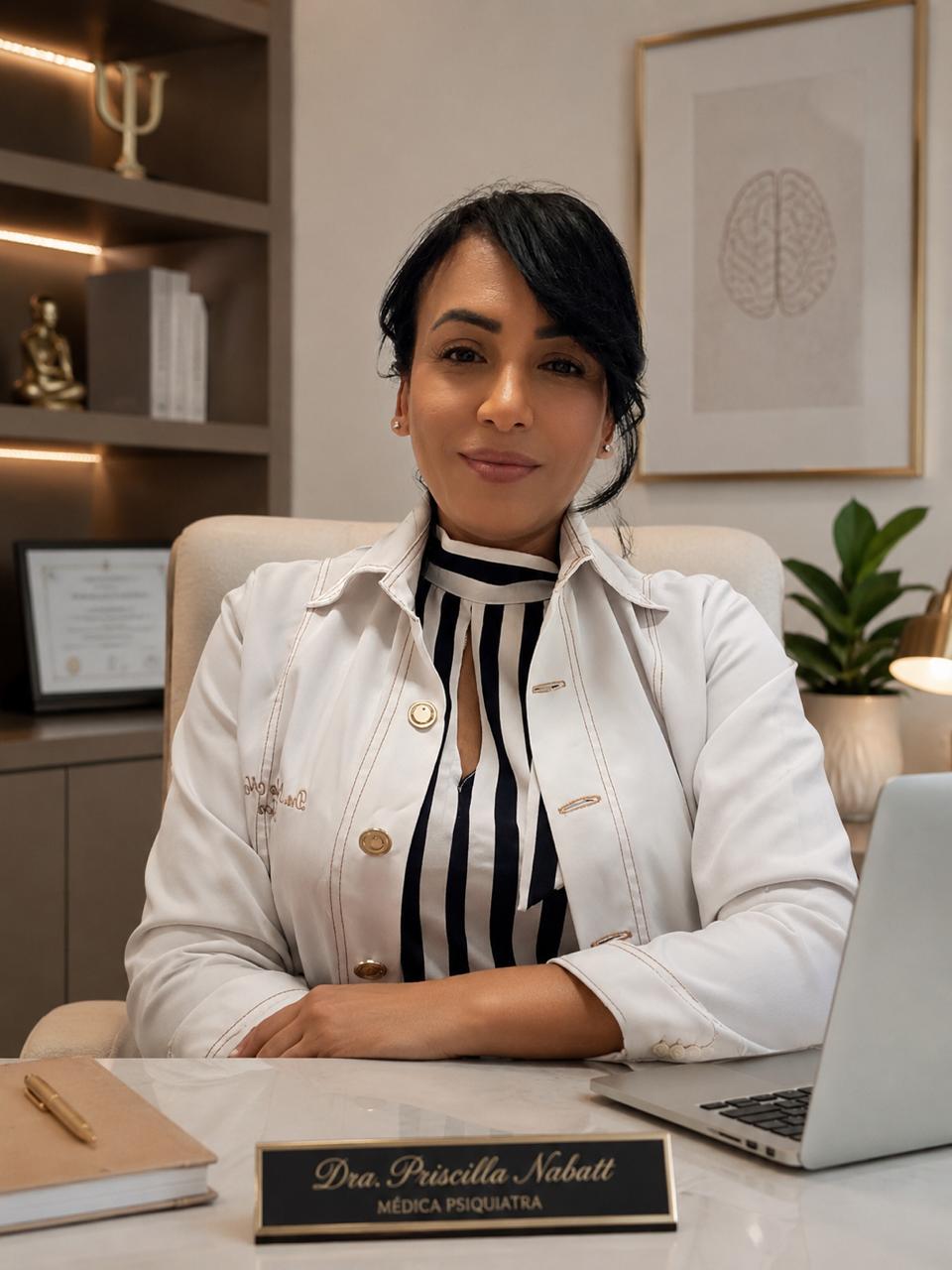Dra. Priscilla Nabate no consultório